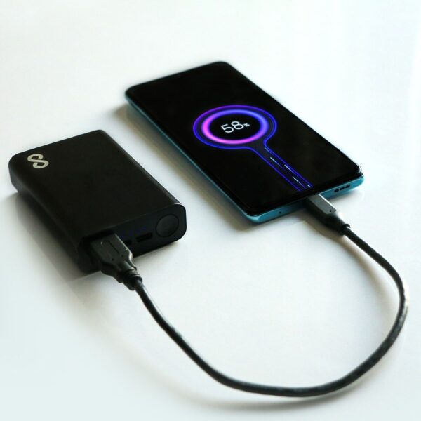 portable mini bank charging your phone